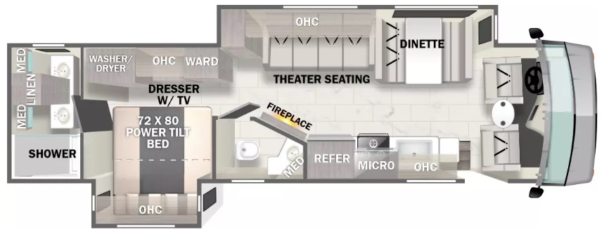 2023 FOREST RIVER GEORGETOWN 36D7, , floor-plans-day image number 0